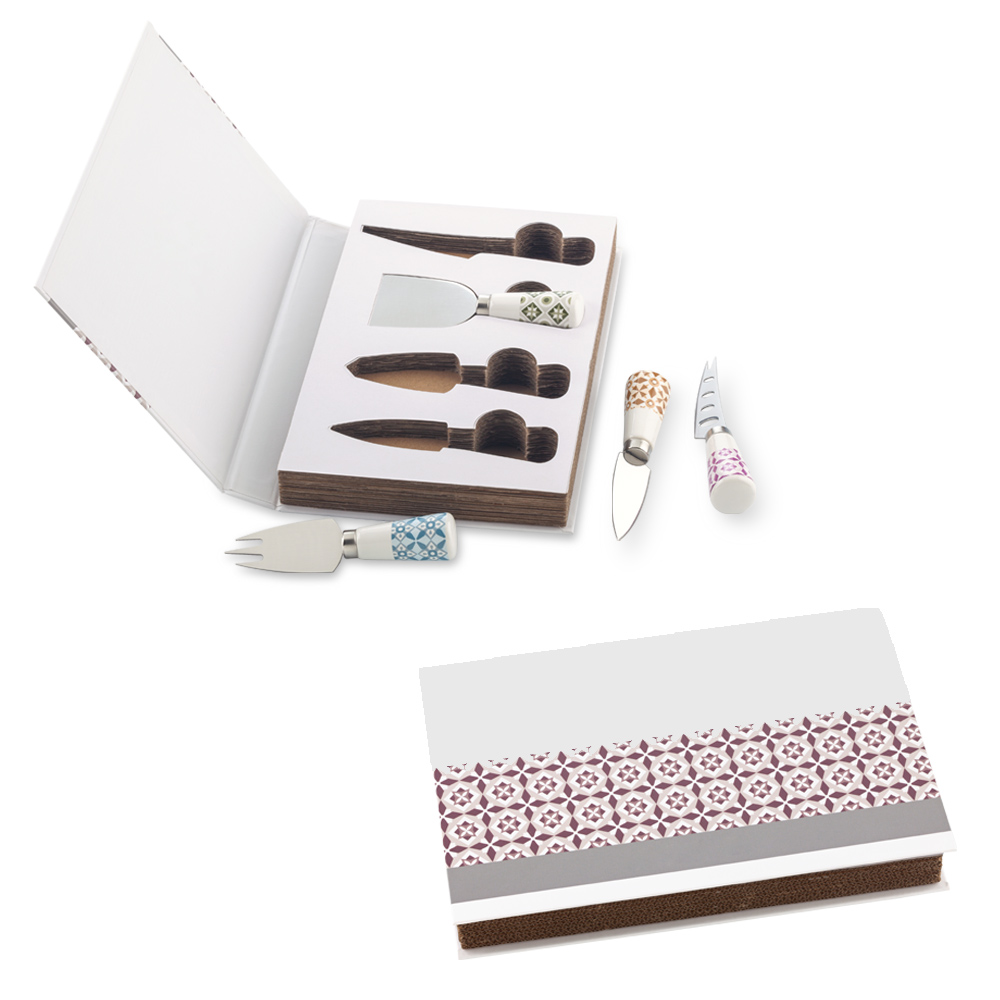 SET DE 4 UTENSILIOS PARA QUESO BOX - OFERTA