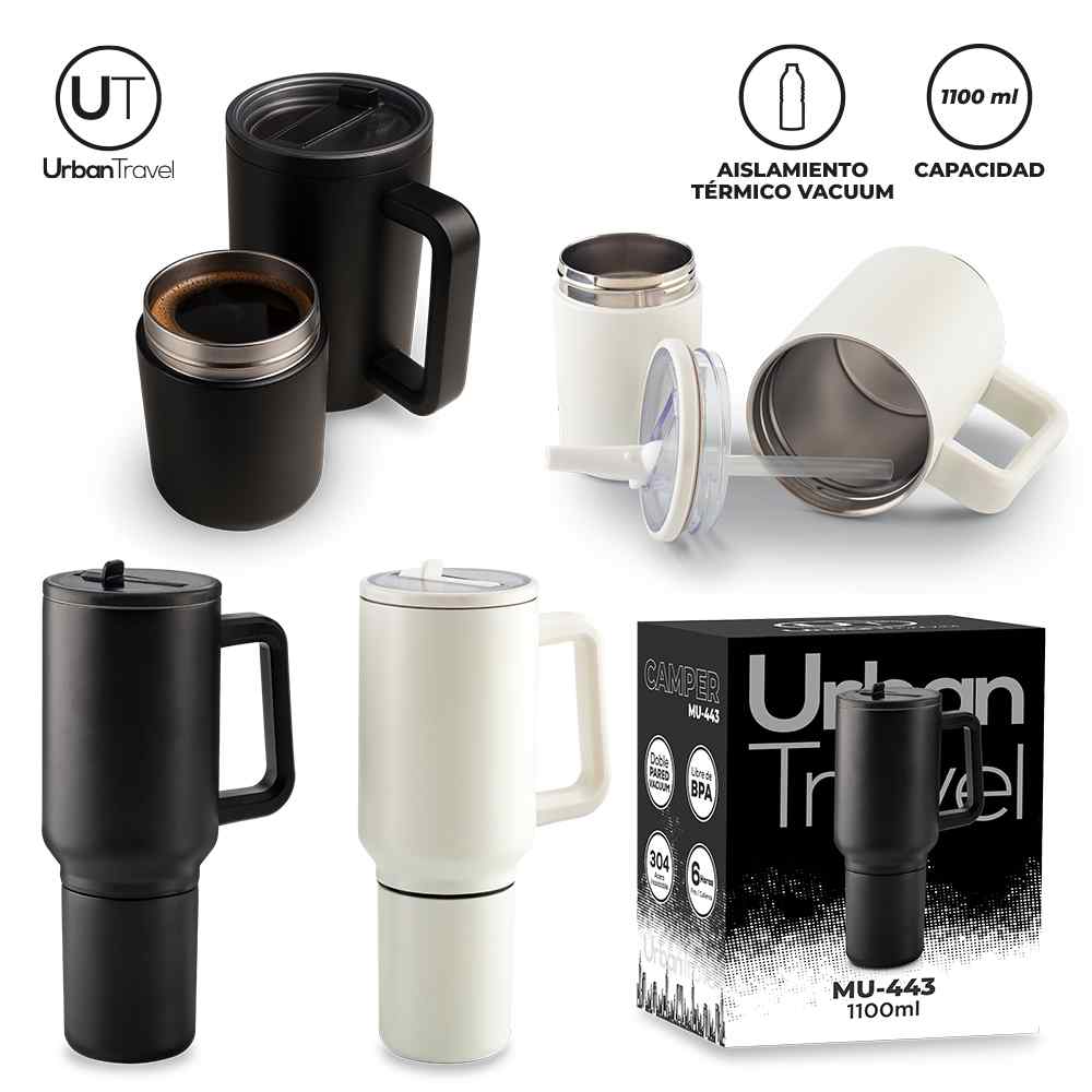 MUG METALICO CAMPER URBAN TRAVEL 1100ml