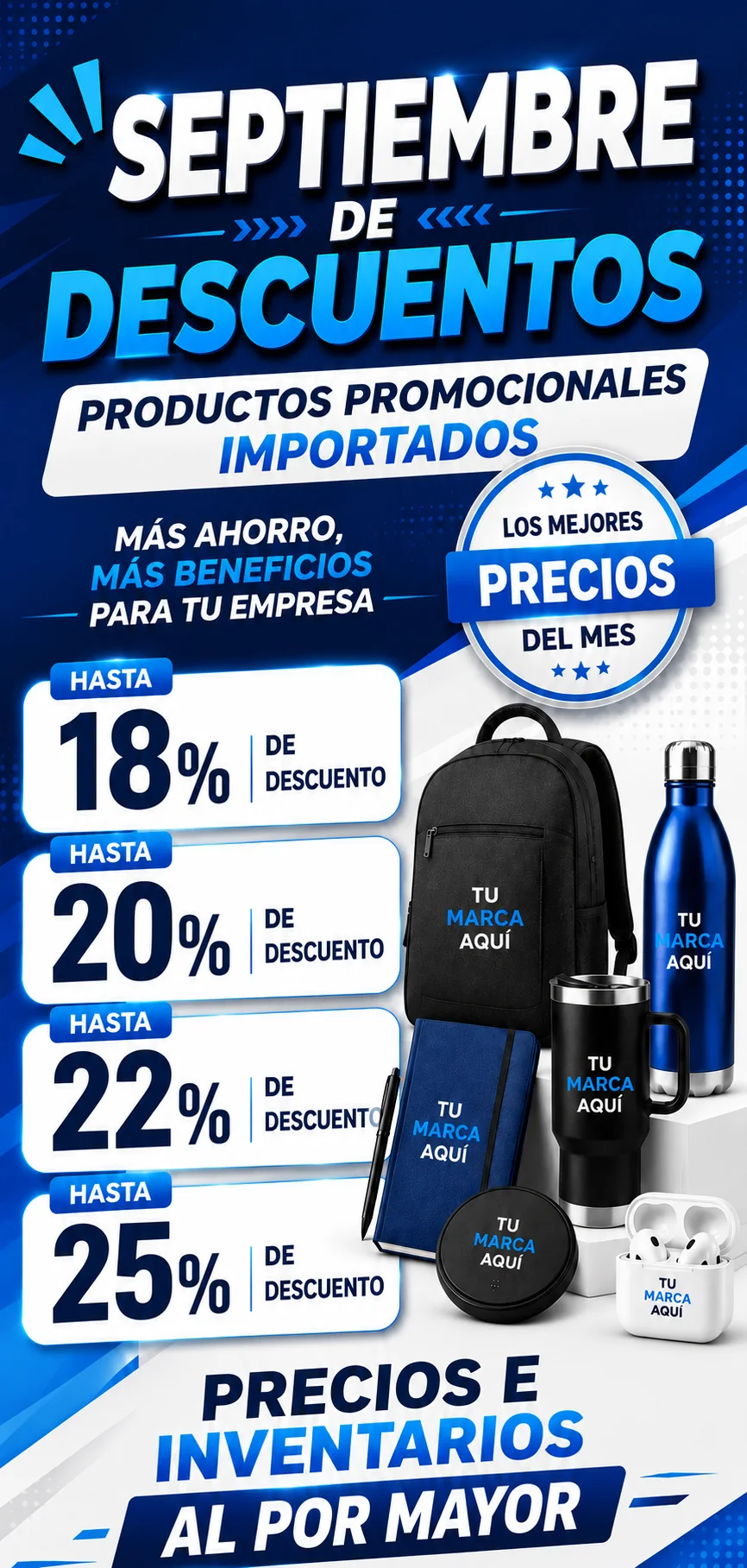 Septiembre de descuentos - productos promocionales Tiendas MG