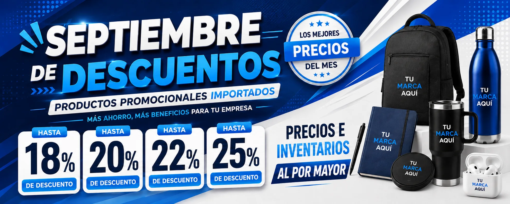 Septiembre de descuentos - productos promocionales Tiendas MG